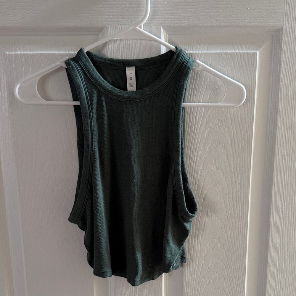 Lululemon Hold Tight Cropped Tank Top - Ribbed Modal - Size 10